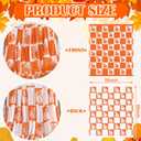 Buryeah Thanksgiving Pumpkin Knit Throw Blanket, 50 x 60 Inch Orange and White Reversible Pumpkin Knitted Throw Blanket, Cozy Lightweight Soft Fall Autumn Gift for Couch Sofa Bed Travel