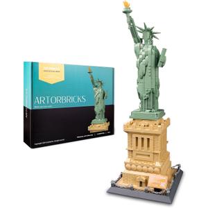 ArtorBricks Statue of Liberty Architecture Model Kit - 1577-Piece Premium Building Set for Collectors, Detailed Display & Thoughtful Gift Idea
