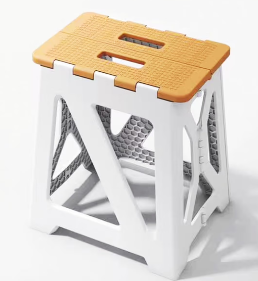 Foldable Bath Shower Safety Chair Seat Khaki, Foldable and Anti-Slip Bench Bathtub Stool for Elderly or Seniors (Foldable ShowerChair 15.7" H Khaki)