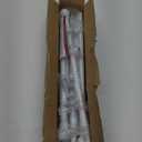 2 Pack White Curtain Rods for windows 32 to 48 inch, 5/8 inch Splicing Heavy Duty Metal Curtain Rod Set with Brackets