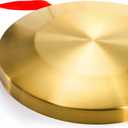 ZEAYEA 12.6 inch Gong Instrument, Chinese Traditional Percussion Instrument Copper Gong with Beater and Red Hanging Ribbon for Celebration, Party, Festivals