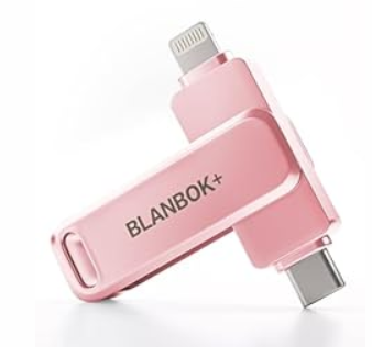 MFi Certified 256GB Flash Drive for iPhone Photo Stick, USB Thumb Drive Memory Stick High Speed USB Drive Photo Storage for iPhone Flash Drive Compatible for iPhone/iPad/Android/PC (Pink)