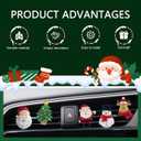 5 PCS Cute Santa Elk Snowman Xmas Tree Car Air Vent Clips, Creative Christmas Car Dashboard Decoration