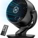 DREO Fan for Bedroom, 13-Inch Oscillating Table Air Circulator Fan for Whole Room, 120 Tilt Adjustment, 25dB Ultra-Quiet, 75ft Powerful Airflow, 4 Speeds Desk Fans with Remote for Home, Office (Standard, Black)