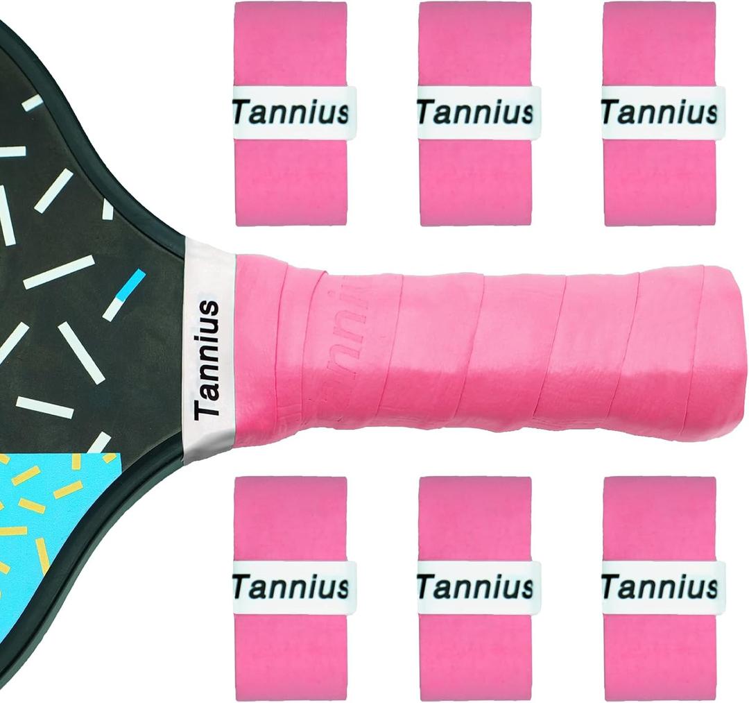 Pickleball Paddle Grip Tape, 6 Pack Precut Tacky Pickleball Grips, Absorbent and Enhanced Pickleball Paddle Overgrip