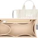 Lckaey tote bag organizer insert for marc jacobs organizer large tote bag organizer 2042beige-M