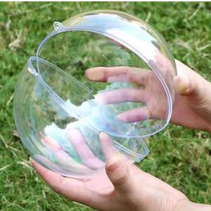 Giant 140mm/5.5inch=5PCS Extra Large Clear Ball Ornaments, Big Fillable Christmas Balls Shatterproof Ornament Baubles for DIY Crafts Christmas Wedding Party Decor