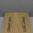 TOPIA HANGER Set of 6 Beautiful Coat Suit Jacket Wood Wooden Hangers, Premium Retro Finish with Extra-Wide Shoulder- 360 Black Hooks & Anti-Slip Bar CT02A