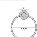 USHOWER Matte Black Towel Ring, Hand Towel Holder for Bathroom Wall Mounted, Durable 304 Stainless Steel, Modern Style