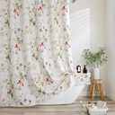 OVZME Boho Floral Shower Curtain 78 Inches Long, Watercolor Leaves Flower Bathroom Decor, Modern Farmhouse Country Waterproof Polyester Fabric Shower Curtain for Bathroom Hotel, 72Wx78L Inches