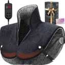 Neck and Shoulder Heating Pad: 2X Graphene Extra Hot Max 160 for Faster Deeper Pain Relief - 4H Auto Shut Off for Home Office Use - Machine Washable - Gifts for Dad Grandpa Husband (Black)