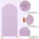 7.2FT Spandex Fitted Wedding Arch Cover Round Top Stand Covers Double-Side Chiara Cover Backdrop Cover for Wedding Birthday Party Ceremony Baby Shower Decoration(Lavender)