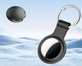 2 Pack Air Tracker Tag (Apple MFi Certified) Compatible with Apple Find My (iOS Only) Bluetooth Tracker, Smart Keys Finder and Item Locator with Waterproof Case for Wallet Luggage Backpack