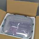 2 Pack Large Glass Storage Containers with Lids 85oz/10.5cup Big Airtight Glass Food Storage Containers for Rotisserie Chicken Watermelon Meal Prep, BPA Free, Freezer Dishwasher Oven Safe (gray)