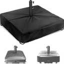 Rileytee Patio Umbrella Base Cover,Outdoor Heavy Duty 600D Waterproof Anti-UV Square Umbrella Stand Base Covers (21"L x 21"W x 5"H-Black)