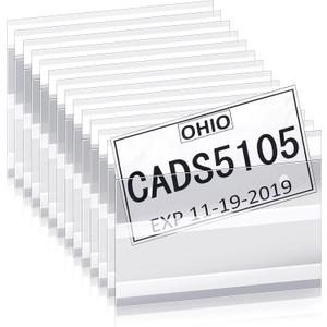 Tallew 100 Pieces Temporary License Plate Bags Holders, Plastic License Plate Sleeves Protectors Tags with Adhesive for Dealer Auto Car, 8 Mil, 11.8 x 7.5 Inches
