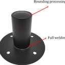 Speaker Stand Top Hat,110x80mm / 4.33"3.15" Metal Speaker Cabinet Pole Mount Adapter, Black Color - 2 Pack