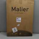 Malier Metal Freestanding Dog Gate, 32'' Height Outdoor Indoor Dog Fences, Extra Wide Foldable Puppy Gate for Stairs (Black, 2 Panels 40''W x 32''H)