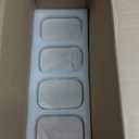 D2scrma 71oz Rectangle Airtight Glass Storage Containers with Bamboo Lids (Set of 4), Square Food Storage Jar, Pantry Organizers for Sugar, Flour, Spaghetti and Coffee beans (‎with Black Lable)