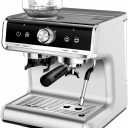 Stainless Steel Espresso Maker Cappuccino, Coffee Machine 20 Bar Pressure, And Macchiato With Milk Frother 2.8l Water Tank, Commercial Espresso Machine Barista Kit, For Latte