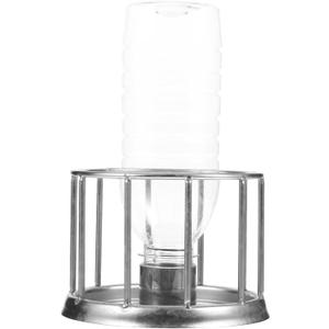 Toyvian Mini Turtle Water Feeder Stainless Steel Splash-Proof Reptile Feeding Basin 4.5 Inch Compact Water Dispenser for Land Turtles and Small Reptiles