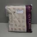 jinchan Beige Linen Blend Curtains 96 Inches Length 2 Panels Floor to Ceiling Curtains for Bedroom Living Room, Semi Sheer 50 Inches Wide Natural Farmhouse Drapes Rod Pocket Back Tab (50W x 96L, Ecru)