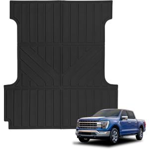 Heavy Duty Truck Bed Mat Compatible with 2015-2024 2025 Ford F150, Upgrade Version 5.5 FT TPE Truck Bed Liner All Weather Protection Replacement