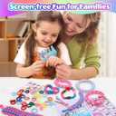 Kinizeder Bracelet Making Kit, Arts and Crafts for Girls Ages 8-12, Weaving Bands DIY Toys for Friendship Birthday Gifts for Kids 6, 7, 9, 10, 11, 13, Rubber Band Bracelet kit with 1000+ Bands