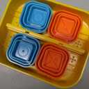 Rechargeable Tic Tac Toe Game Box, Upgraded 5 Fun Brain and Memory Games, Compact Handheld Game Console, Portable Puzzle Travel Game Ideal Gifts for All Ages 3+ (Yellow)