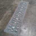 Washable 2x8 Hallway Runner Rug: Vintage Water-Resistant Kitchen Entryway Rug Ultra Soft Living Room Bedroom Carpet with Non Slip Backing Indoor Low Pile Floor Mat for Bathroom Dining Room(2x8,Green)