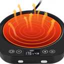 PUSEE Candle Mug Warmer Electric, Auto On/Off Gravity-Induction Coffee Warmer with 9 Temp Settings, 1-9 Timer Candle Melter, Beverage Warmer for Home & Office (Black)