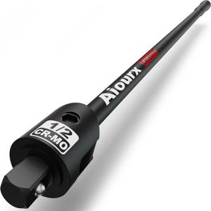 Breaker Bar, 32-Inch Heavy Duty Extension Breaker Bar, with 180° Rotatable Head, Spring-loaded Detent Ball