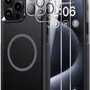 Diverbox for iPhone 15 pro case - [Compatible with MagSafe] [with Screen Protector ] [Shockproof] [Dropproof] Heavy Duty Protection Phone Case for iPhone 15 pro (Black)