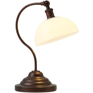 KARTOOSH Cordless LED Table Lamp, 180° Swing Arm Desk Lamp, Rechargeable, Dimmable/3 Color/Memory Function, Vintage Rechargeable Table Light for Living Room,Bedroom,Bedside, Oil Rubbed Bronze