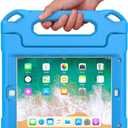 SUPLIK Kids Case for iPad 5th/6th Generation (9.7 inch, 2017/2018), iPad Air 1 & Air 2 & Pro 9.7 Case with Screen Protector, Durable Shockproof Kids Cover with Handle Stand, Blue