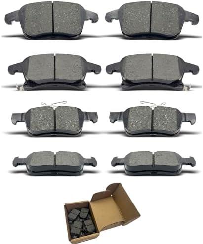 Brake Pads Set fit For 2013 2014 2015 2016 2017 2018 2019 For Ford Fusion,2013 2014 2015 2016 2017 2018 For Lincoln MKZ D1653 D1665 8PCS Front Rear Ceramic Brake Pads CCTECHMASS