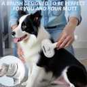 3-in-1 Self-Cleaning Steamy Pet Brush for Dogs & Cats, Fresh Fur Shower Brush That Removes Loose Hair, Reduces Shedding, Grooming Tool for Long & Short Hair, Wet or Dry Use (White)