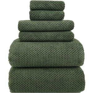 YTYC 39x78 Inch Oversized Bath Sheets Extra Large Bath Towels Set of 6 Super Soft Luxury Microfiber Shower Towels for Bathroom 80% Polyester(Olive Green,6 Piece) YTYC 39x78 Inch Oversized Bath Sheets Extra Large Bath Towels Set of 6 Super Soft Luxury Microfiber Shower Towels for Bathroom 80% Polyester(Olive Green,6 Piece)
