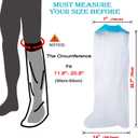 Asunby Leg Cast Covers for Shower Adult,Waterproof full Leg Cast Protector for Showering/Swimming,Reusable Elastic Cast Bag for Broken Knee Foot Ankle Burns Care Supplies, After Surgery Gifts