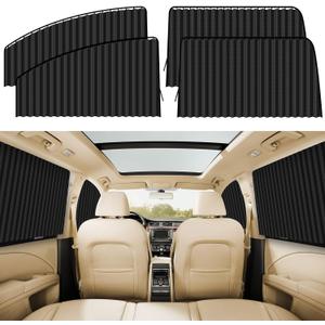 ZATOOTO 4 PCS Side Window Sun Shade Black Privacy Sunshade - Magnetic Curtain Blinds Covers - Keeps Cooler Screen for Sleeping Camping Accessories ZATOOTO 4 PCS Side Window Sun Shade Black Privacy Sunshade - Magnetic Curtain Blinds Covers - Keeps Cooler Screen for Sleeping Camping Accessories