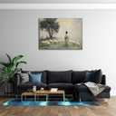 Vintage Jesus and Lamb Canvas Wall Art Jesus Christ The Good Shepherd Picture Wall Decor Christian Bible Stories Spiritual Poster Painting Prints Artwork for Living Room Bedroom Church Prayer Room