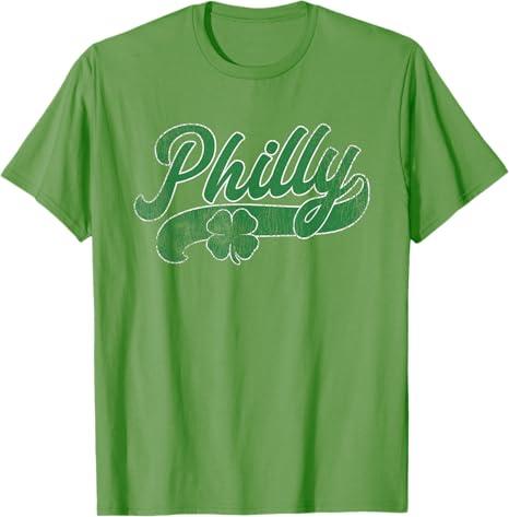 Philly Philadelphia Shamrock St. Patrick's Day Gift Irish T-Shirt XL