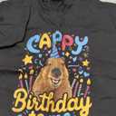 Cappy Birthday to Me Capy Birthday T-Shirt (Black, S)