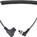 D-Tap to Locking DC 5.5 2.1mm Monitor Power Cable, Right Angle Cable Suitable for Atomos Ninja v Shogun Sony PIX-E7 PIX-E5 7 Touchscreen Hollyland Mars 400s, 40inch
