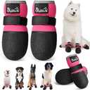 SlowTon Dog Shoes - Breathable Dog Sock Boots for Summer Hot Pavement Hardwood Floors Winter Snow, Waterproof Booties for Small Medium Large Dogs, Non-Slip Paw Protector for Outdoor Walking (FU, 4)