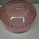 Pink Close to Ceiling Light Hallway Light Fixtures Vintage Antique Brass Ceiling Lamp with 11.02" Stripes Glass Shade Schoolhouse Flush Mount Ceiling Light for Closet Entryway Shower Light