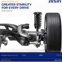 AISIN AFTERMARKET SABHY-00996 2pcs Rear Suspension Shock Absorber