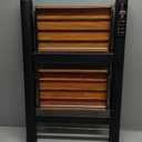 2 Step Ladder, Anti-Slip and Lightweight Foldable Step Ladder for Adults & Kids to Use in Kitchen,Closet and Library,300lbs(Black+Woodgrain)