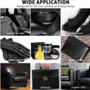 SEISSO Leather Repair Kit for Furniture, Black Vinyl Repair Kit with Mink Oil, Car Interior Leather Recoloring Balm for Scratches, Fading Shoes, Car Seat, Sofa