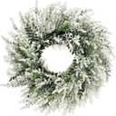26'' Large Lavender & Eucalyptus Wreath for Front Door - Artificial Eucalyptus Leaves Greenery Outdoor Wreath for Wedding Farmhouse Porch Wall Room Home Decor (White)